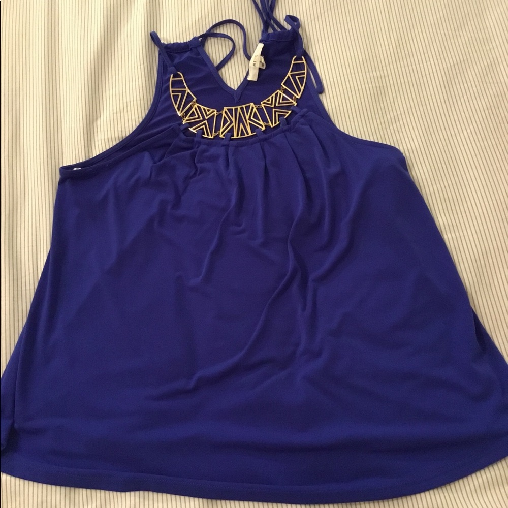 Blue dressy top